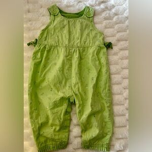 Vintage 1993 McKids Floral Green Romper 12M McDonald’s Baby Cotton Jumpsuit